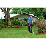 BLACK+DECKER 20V MAX Cordless String Trimmer, 2 in 1 Trimmer and Edger, 12 Inch, Battery Included (LST300)