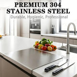 AORRZER 304 Stainless Steel Cutting Board, 15.7" x 11.8"
