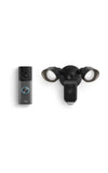 Ring Wired Doorbell Pro (3rd Gen) (newest model), Deep Silver with Floodlight Cam Plus (1st Gen), Black