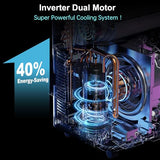 Humhold Inverter 16000BTU Portable Air Conditioners with Remote, Free Stand Cooling Portable AC Unit for Room up to 800 sq.ft, with Dehumidifier & Fan, Dual Hose, Quiet Sleep Mode(42dB), Windows Kit