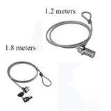 1Pcs Lock Laptop Computer Password Lock 1.2 Meters /1.1 Meters Wire Rope Protection Keys Lock Accessories(A1Pcs 1.2 Meters)