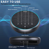 Pyle Portable Conference Speakerphone, Multifunctional Wireless BT Speaker Phone with USB C and Aux Cable
