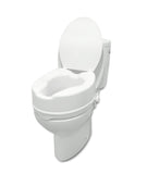PEPE Mobility Raised Toilet Seat with Lid for Elderly 6" High, Fits Round and Elongated up to 15" Wide, Commode Seat with Sturdy Brackets, Medical Aid
