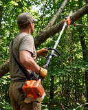 43CC Gas Powered Pole Saws, 2-Stroke Gas Pole Saws for Tree Trimming with 12in Cutting Bar, with Extendable Pole to Height Reachable 9.5 ft Chainsaw Tree Trimmer