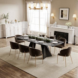 Honyee Extendable Dining Table with Leaf, 65 to 95 Inch Rectangular Sintered