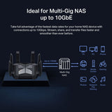 Quad-Band WiFi 6E Router (Archer AXE300) - Dual 10Gb Ports Wireless Internet Gaming Router
