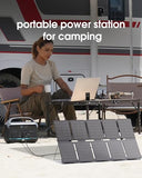 Daran portable station 600W(peak 1200W)with 100w solar panel,576Wh Small Lightweight Portable generator,100w usb-c pd output,1hr fast charging,1 AC Outlet,power bank for camping,spring outdoor use