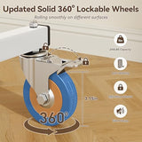 YGleeao Heavy Duty Clothes Rack for Hanging Clothing: 800LBS Rolling Coat Racks Poartable Garment with Wheels Shelves Freestanding Sturdy Metal Adjustable