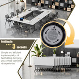 rzoizwko Folding Conference Room Tables, Conference Table with Power Grommet