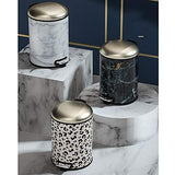 8L Black White Bedroom Marble Trash Can Kitchen Cute Bathroom