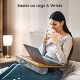 Totnz Lap Desk, Home Office Laptop Desk Fits up to 17 inches with Mouse Pad, Wrist Pad, Tablet
