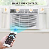 10,000 BTU Window Air Conditioner, Smart WIFI Control for 450 sq. ft. Room, Silent Window Air Conditioner Unit with Cooling/Fan/Dry Mode, Bedroom/Apartment/Dormitory