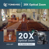 Camera with Auto Tracking and 20X Optical Zoom, Conference Room Webcam with HDMI/USB3.0/LAN/PoE, Ideal