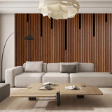 Aluminum L-Shaped Edge Trim,Self-Adhesive Strip for Wood Slat Sound Panels