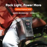 Jackery Explorer 240D Power Bank, 256Wh LiFePO4 Battery Portable Power Station, Charging Cable Included with 100W Soalr Panel