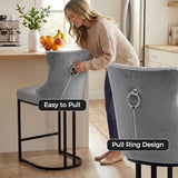 AQO 26 Inch Bar Stools Set of 6, Modern Counter Height Bar Stools with Backs