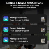 WYZE Wireless Duo Cam Video Doorbell (Chime Included), Battery Powered, 2K Full HD Video