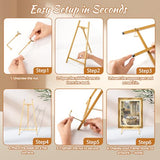 4 Pack Metal Easel Stand 16.5" H x 8.7" W x 4.3" D Table Top Easel Stand for Display