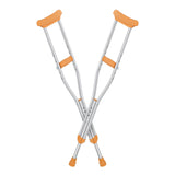 monicare Underarm Crutches for Youth 4'6" - 5'2" Aluminum Adjustable Lightweight Ergonomic Walking Crutches with Underarm Pads and Hand Grips (1 Pair, Small)