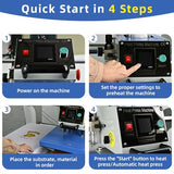16x24 Pneumatic Heat Press Machine: Dual Platen Heat Transfer Press with Infrared Laser Positioning