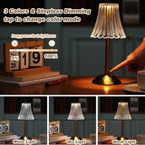 Liliful 30 Pcs Cordless Table Lamp Rechargeable Touch LED Small Gold Portable Battery Operated USB-c Desk Lamp