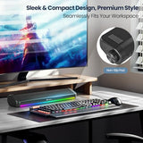 Tylubio Computer Speakers for Desktop, HiFi Stereo PC Soundbar with Dynamic RGB Lighting, USB & Type-C Plug&Play