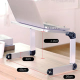 Aluminum Alloy Laptop Portable Foldable Adjustable Laptop Desk Computer Table Stand Tray Lap PC Folding Desk