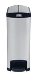Rubbermaid Commercial Products Impressions End Step-On Trash Can, 13-Gallon