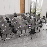 Modern Folding Conference Table with Wheels - Flip Top Mobile Conference Table