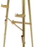 1 x 72 x 4-Inch, Brass Plated Steel Instant Easel, Free-Standing, Adjustable, with Non-Skid Rubber Feet