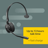 Wireless Headset, Single-Ear – Telephone Headset w/Industry-Leading Wireless Performance, Advanced Noise - Black Jabra