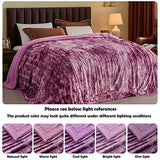 NEWCOSPLAY Super Soft Faux Fur Throw Blanket for Couch Light Purple Sherpa Fuzzy Plush Warm Blanket for Sofa Bed (Light Purple, Throw(40"x50"))