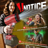 800,000 RPM Leaf Blower Compatible with Milwaukee 18V: Ecarke Cordless Dust Blower, Electric Turbo Jet Blower Handheld Battery Powered with Brushless Motor for Patio Garden Lawn (No Battery)