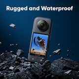 Insta360 X3 Motorcycle Bundle - Waterproof 360 Camera with 1/2" 48MP Sensors