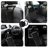 wplhb Car Trash Bag Car Trash Can Hanging Back Seat Car, Car Garbage Bag with Storage Pockets, Washable Eco-Friendly Car Garbage Can for Outdoor Traveling & Home Use (2 Pcs Black)