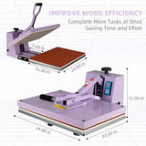 Heat Press 16x24, 2000W Power Heat Press Machine, Fast Heating, High Pressure Heat Press Machine for T-Shirt