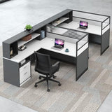 STLWR Cubicle Desks with Privacy Screens