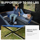 EVER ADVANCED Extra Wide Camping Cot for Adults Oversized XXL Sleeping Cots Folding Cot Bed with Carry Bag, 84.3" L x 41.9" W, Support to 550 lbs