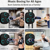 2025 Intelligent Music Boxing Machine for Adults,Black Music Workout Machine with Smart Display Screen Punching Machine, Electronic Boxing Trainer with Boxing Gloves