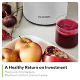Hurom H400 Cold Press Juicer Machine, Award Winning Masticating Slow Juicer, Easy to Clean