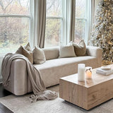 Luxury Modern Tight Curved Back Velvet Sofa, Minimalist Style Comfy Couch for Living Room Apartment