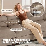 HAOMARKETS 135” Modular Sectional L Shaped Corner Sofa with Movable Ottoman