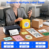 Bluetooth Thermal Shipping Label Printer, Wireless Label Maker for Shipping Packages, Work with iOS Android Windows