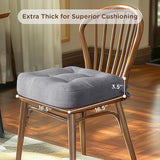 Codi 6 Pack Dining Chair Cushions, Thick Chairs Pads for Indoor Kitchen Room - Washable