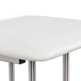 Seachrome 30" x 15" White Padded Cushion Folding Wall Mount Bench Shower Seat with Legs, ADA Compliant