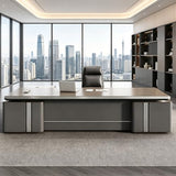 94 inch Luxury L Shaped Executive Desk, Modern Large Single Office Long Boss
