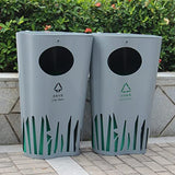 Outdoor Trash Can Kitchen Trash Can Outdoor Stainless Steel Trash Can Hollowed Out Creative Trash Can with Lid Large