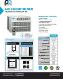 Perfect Aire 4PAC18000 18,000 BTU Window Air Conditioner with Remote Control, EER 11.8, 700-1,000 Sq. Ft. Coverage