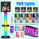 Mirror Photo Booth 15.6" with Camera and Printer,Selfie DSLR Mirror Photo Booth with Flight Case