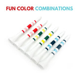 Obirdie Bamboo Golf Tees (50-Pack, 2.75 & 1.5 Inch, Pink & Red) & Magnetic Golf Towel (18x18 in., Pink Stripe, with Detachable Clip)